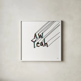 Cool Saying II by Melissa Averinos. Shown in a crisp white glass frame for a clean and minimalist style. Available as an archival giclee rolled canvas, fine art paper, or poster print. SKU 59171a.