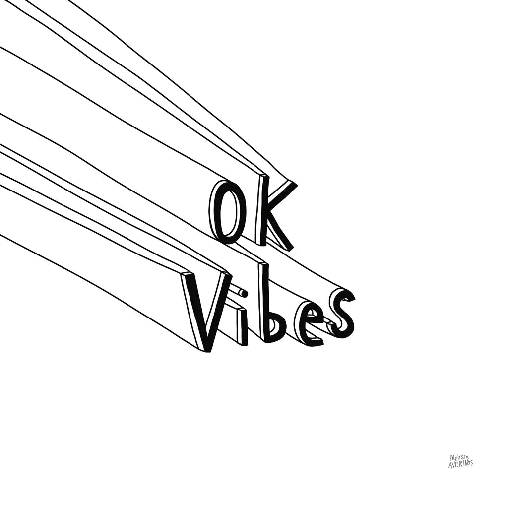 Cool Sayings I BW by Melissa Averinos. SKU 64387a. Archival Giclee Fine art print for wall decor.