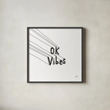 Cool Sayings I BW by Melissa Averinos. Shown in a sleek black glass frame for a contemporary gallery look. Available as an archival giclee rolled canvas, fine art paper, or poster print. SKU 64387a.