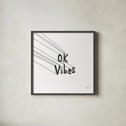 Cool Sayings I BW by Melissa Averinos. Shown in a sleek black glass frame for a contemporary gallery look. Available as an archival giclee rolled canvas, fine art paper, or poster print. SKU 64387a.