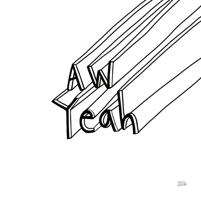 Cool Sayings II BW by Melissa Averinos. SKU 64388a. Archival Giclee Fine art print for wall decor.