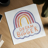 Dream Bigger by Melissa Averinos. Shown as a detailed flat fine art print, highlighting archival giclee quality. Available as an archival giclee rolled canvas, fine art paper, or poster print. SKU 59987a.