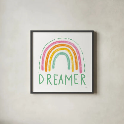 Dreamer by Melissa Averinos. Shown in a sleek black glass frame for a contemporary gallery look. Available as an archival giclee rolled canvas, fine art paper, or poster print. SKU 59980a.