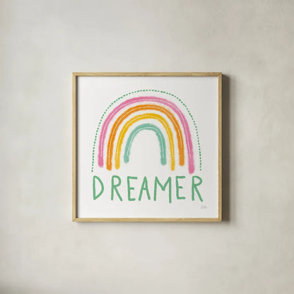 Dreamer by Melissa Averinos. Shown in a natural wood glass frame for a timeless modern aesthetic. Available as an archival giclee rolled canvas, fine art paper, or poster print. SKU 59980a.