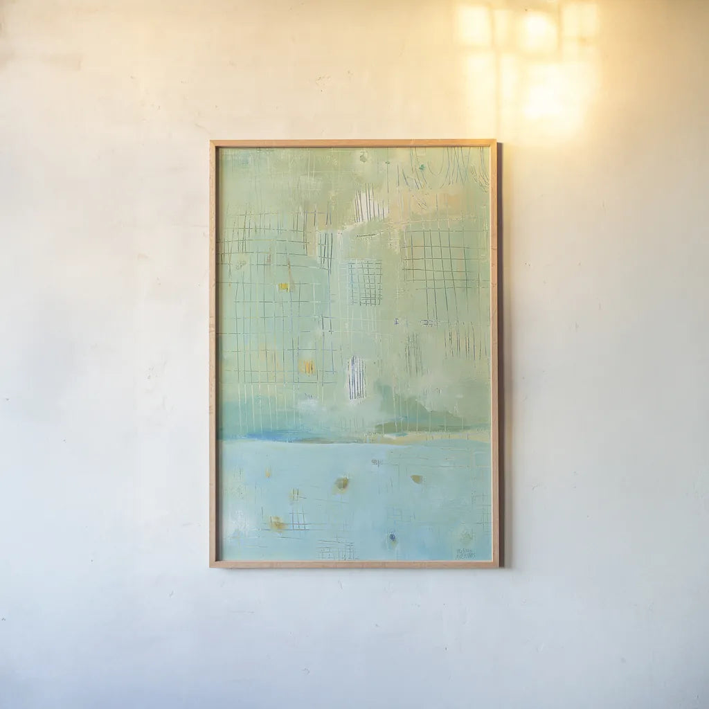 Dreaming of the Shore II Crop by Melissa Averinos. shown as a paper print in a natural frame. Available as a archival giclee rolled canvas, fine art paper, or poster print. SKU 30681h.