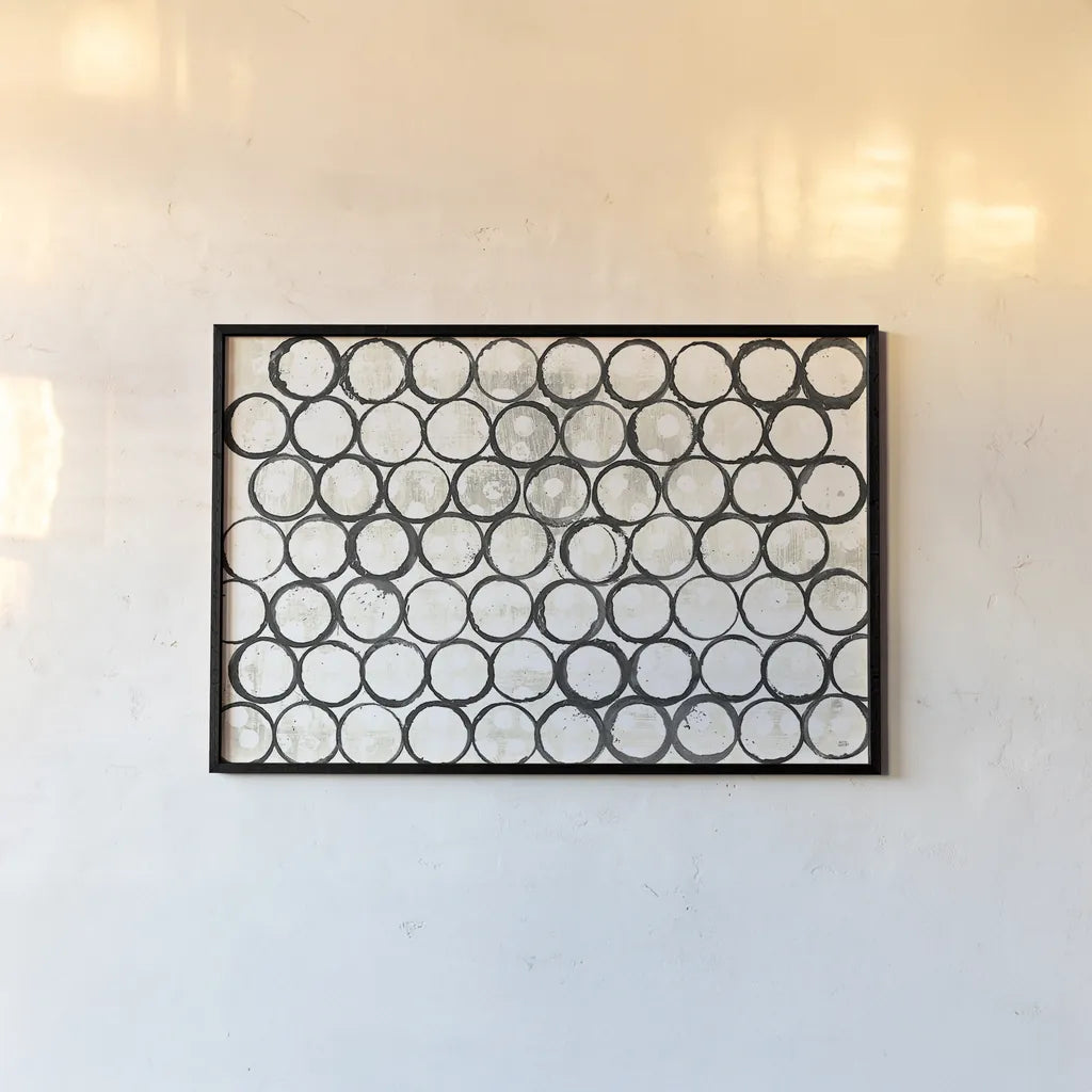 Eclipse I Neutral by Melissa Averinos. shown as a paper print in a black flame. Available as a archival giclee rolled canvas, fine art paper, or poster print. SKU 29242i.