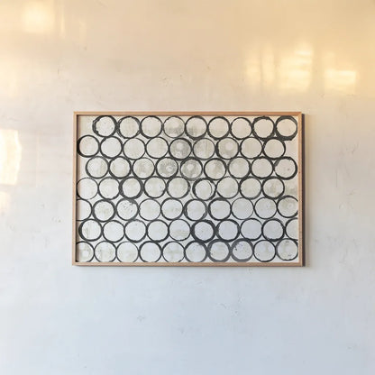 Eclipse I Neutral by Melissa Averinos. shown as a paper print in a natural frame. Available as a archival giclee rolled canvas, fine art paper, or poster print. SKU 29242i.