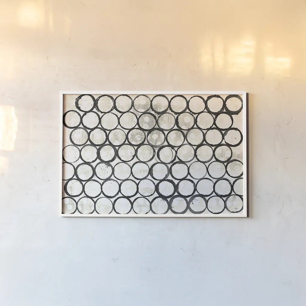 Eclipse I Neutral by Melissa Averinos. shown as a paper print in a white frame. Available as a archival giclee rolled canvas, fine art paper, or poster print. SKU 29242i.