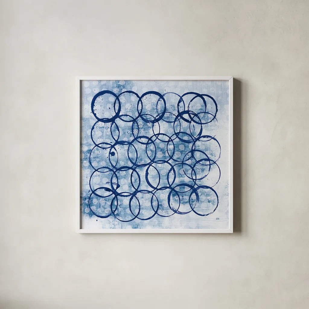 Eclipse II by Melissa Averinos. Shown in a crisp white glass frame for a clean and minimalist style. Available as an archival giclee rolled canvas, fine art paper, or poster print. SKU 29238a.