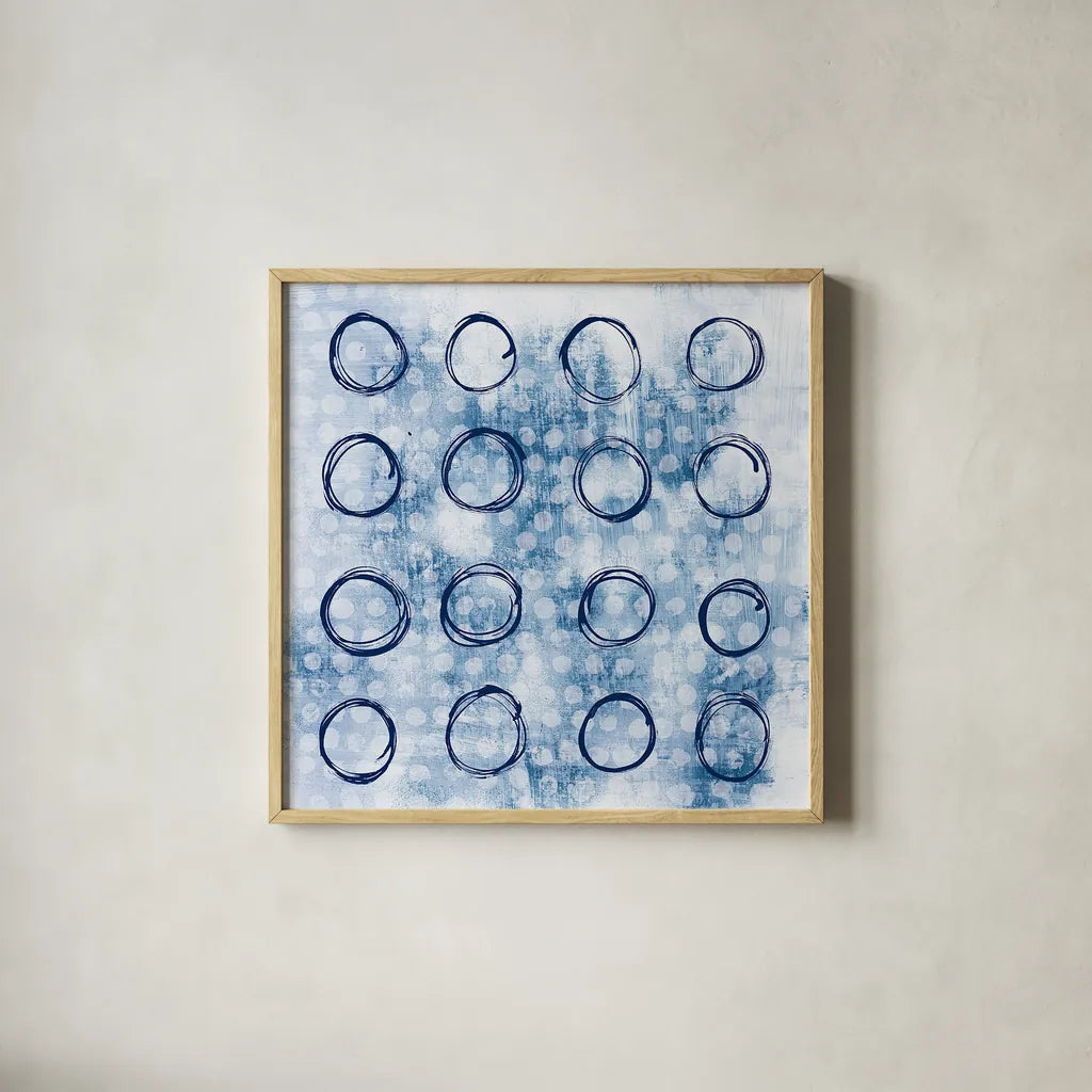 Eclipse III by Melissa Averinos. Shown in a natural wood glass frame for a timeless modern aesthetic. Available as an archival giclee rolled canvas, fine art paper, or poster print. SKU 29239a.