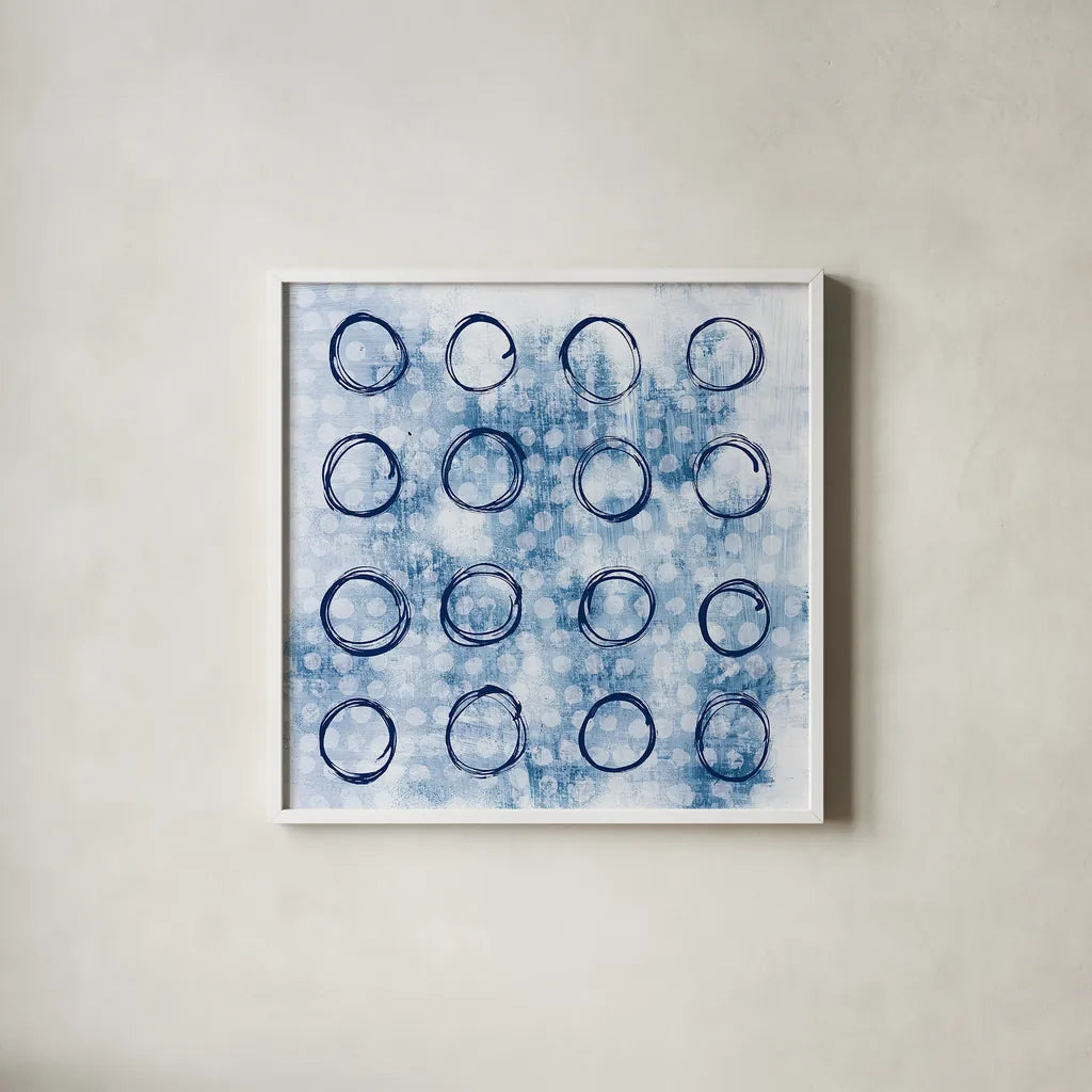 Eclipse III by Melissa Averinos. Shown in a crisp white glass frame for a clean and minimalist style. Available as an archival giclee rolled canvas, fine art paper, or poster print. SKU 29239a.