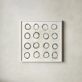 Eclipse III Neutral by Melissa Averinos. Shown in a crisp white glass frame for a clean and minimalist style. Available as an archival giclee rolled canvas, fine art paper, or poster print. SKU 29241a.