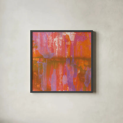 Fantasy Land by Melissa Averinos. Shown in a sleek black glass frame for a contemporary gallery look. Available as an archival giclee rolled canvas, fine art paper, or poster print. SKU 27614a.