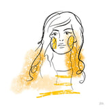Feminine Ink I by Melissa Averinos. SKU 64431a. Archival Giclee Fine art print for wall decor.