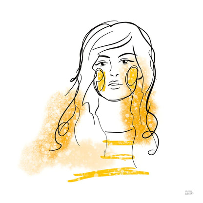 Feminine Ink I by Melissa Averinos. SKU 64431a. Archival Giclee Fine art print for wall decor.