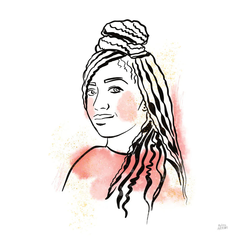 Feminine Ink II by Melissa Averinos. SKU 64432a. Archival Giclee Fine art print for wall decor.