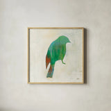 Flight Patterns Bird III by Melissa Averinos. Shown in a natural wood glass frame for a timeless modern aesthetic. Available as an archival giclee rolled canvas, fine art paper, or poster print. SKU 25942a.