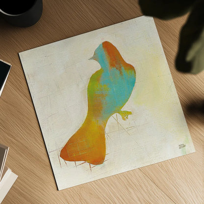 Flight Patterns Bird IV by Melissa Averinos. Shown as a detailed flat fine art print, highlighting archival giclee quality. Available as an archival giclee rolled canvas, fine art paper, or poster print. SKU 25943a.