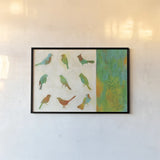 Flight Patterns I by Melissa Averinos. shown as a paper print in a black flame. Available as a archival giclee rolled canvas, fine art paper, or poster print. SKU 25660i.