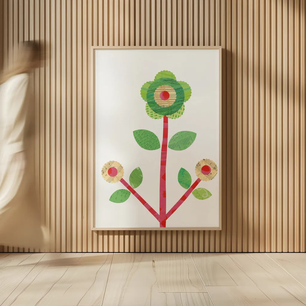 Flower Power I by Melissa Averinos. shown as over sized large wall art. Available as an archival giclee rolled canvas, fine art paper, or poster print. SKU 34028h.