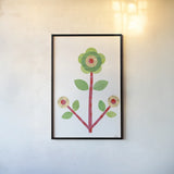 Flower Power I by Melissa Averinos. shown as a paper print in a black flame. Available as a archival giclee rolled canvas, fine art paper, or poster print. SKU 34028h.