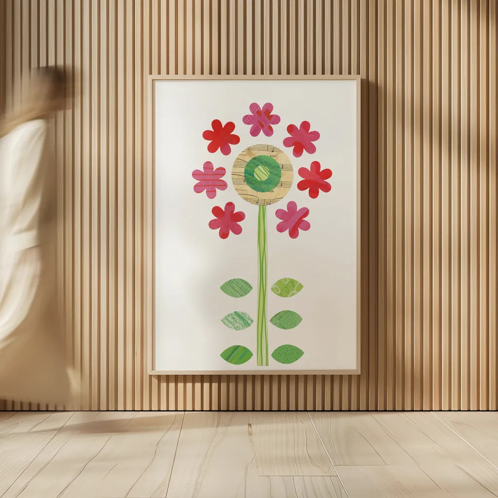 Flower Power III by Melissa Averinos. shown as over sized large wall art. Available as an archival giclee rolled canvas, fine art paper, or poster print. SKU 34030h.