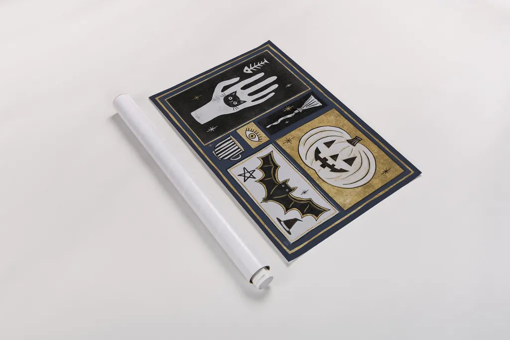 Frightfully Wicked I Dark by Melissa Averinos. shown as a rolled paper print. Available as archival giclee rolled canvas, fine art paper, or poster print. SKU 65037i.