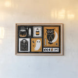 Frightfully Wicked II by Melissa Averinos. shown as a paper print in a natural frame. Available as a archival giclee rolled canvas, fine art paper, or poster print. SKU 62790i.