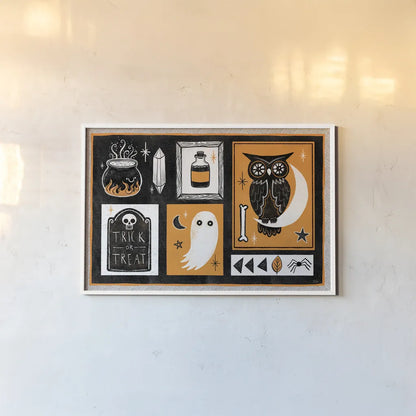 Frightfully Wicked II by Melissa Averinos. shown as a paper print in a white frame. Available as a archival giclee rolled canvas, fine art paper, or poster print. SKU 62790i.