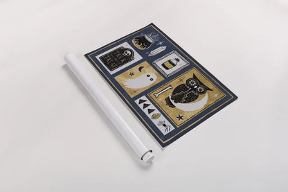 Frightfully Wicked II Dark by Melissa Averinos. shown as a rolled paper print. Available as archival giclee rolled canvas, fine art paper, or poster print. SKU 65038i.