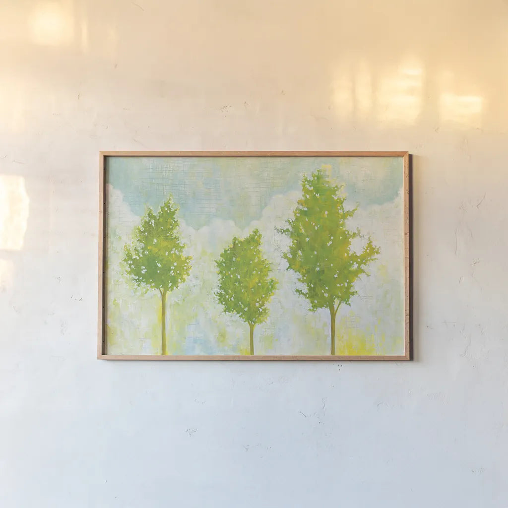 Golden Hour I by Melissa Averinos. shown as a paper print in a natural frame. Available as a archival giclee rolled canvas, fine art paper, or poster print. SKU 27601i.