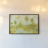 Golden Hour IV by Melissa Averinos. shown as a paper print in a black flame. Available as a archival giclee rolled canvas, fine art paper, or poster print. SKU 28603i.