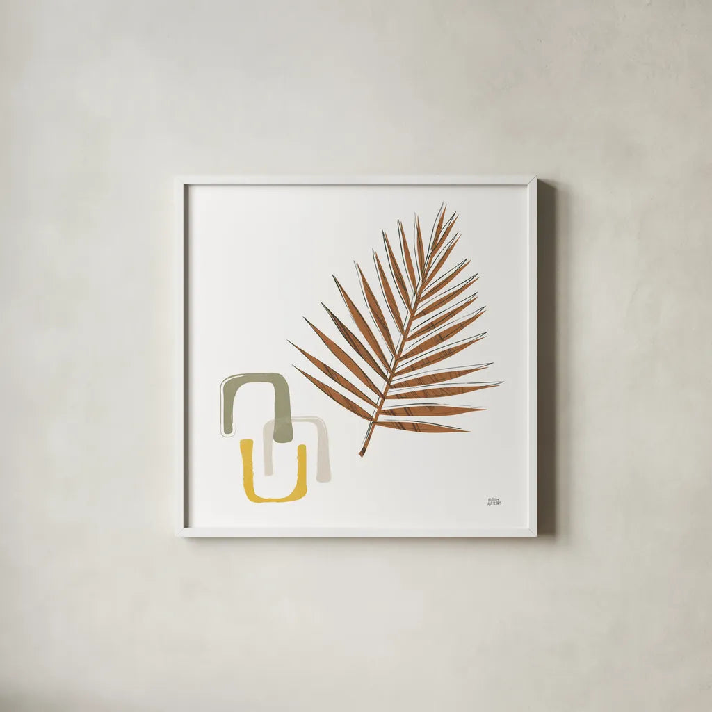 Good Nature II by Melissa Averinos. Shown in a crisp white glass frame for a clean and minimalist style. Available as an archival giclee rolled canvas, fine art paper, or poster print. SKU 57301a.