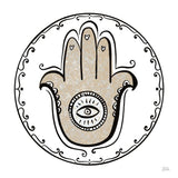 Graphic Hamsa by Melissa Averinos. SKU 64430a. Archival Giclee Fine art print for wall decor.