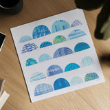 Half Moon Abstract I by Melissa Averinos. Shown as a detailed flat fine art print, highlighting archival giclee quality. Available as an archival giclee rolled canvas, fine art paper, or poster print. SKU 32875a.