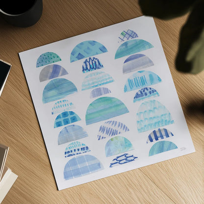 Half Moon Abstract III by Melissa Averinos. Shown as a detailed flat fine art print, highlighting archival giclee quality. Available as an archival giclee rolled canvas, fine art paper, or poster print. SKU 32877a.