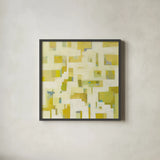Harbor Windows III by Melissa Averinos. Shown in a sleek black glass frame for a contemporary gallery look. Available as an archival giclee rolled canvas, fine art paper, or poster print. SKU 24992a.