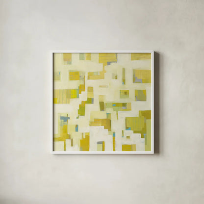 Harbor Windows III by Melissa Averinos. Shown in a crisp white glass frame for a clean and minimalist style. Available as an archival giclee rolled canvas, fine art paper, or poster print. SKU 24992a.