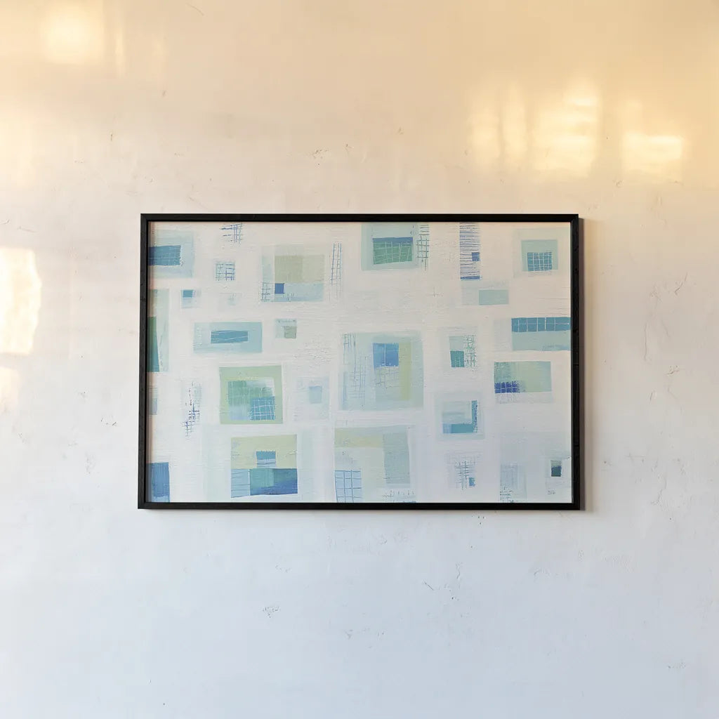 Harbor Windows V Crop by Melissa Averinos. shown as a paper print in a black flame. Available as a archival giclee rolled canvas, fine art paper, or poster print. SKU 24994i.