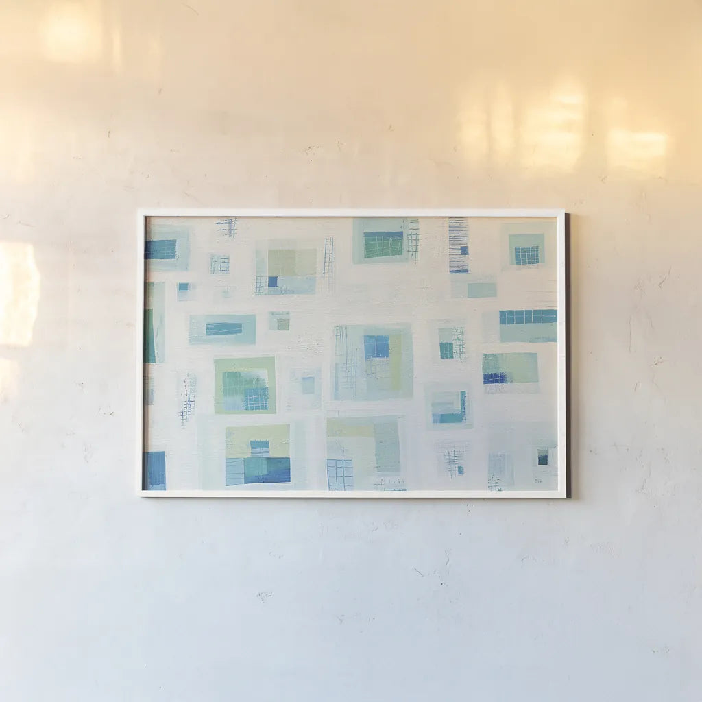 Harbor Windows V Crop by Melissa Averinos. shown as a paper print in a white frame. Available as a archival giclee rolled canvas, fine art paper, or poster print. SKU 24994i.
