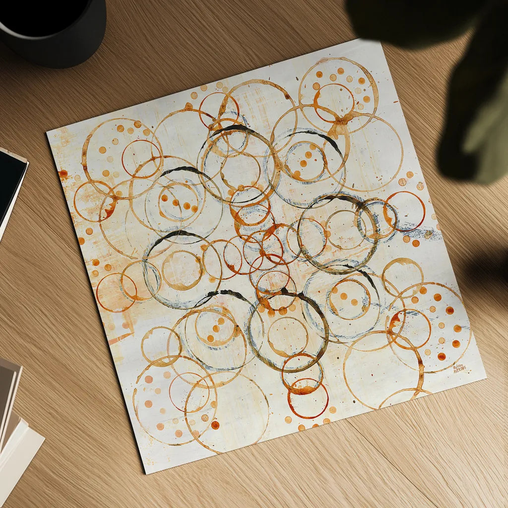 Henna Mandala I Crop by Melissa Averinos. Shown as a detailed flat fine art print, highlighting archival giclee quality. Available as an archival giclee rolled canvas, fine art paper, or poster print. SKU 29697a.