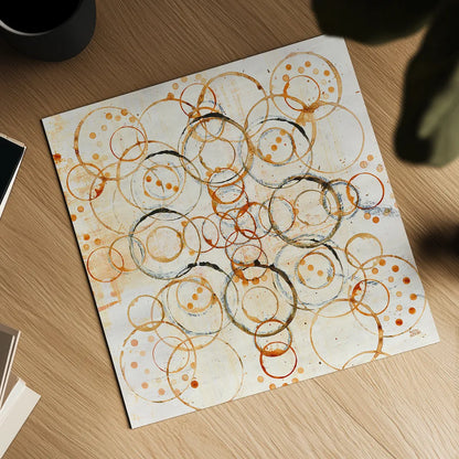 Henna Mandala I Crop by Melissa Averinos. Shown as a detailed flat fine art print, highlighting archival giclee quality. Available as an archival giclee rolled canvas, fine art paper, or poster print. SKU 29697a.