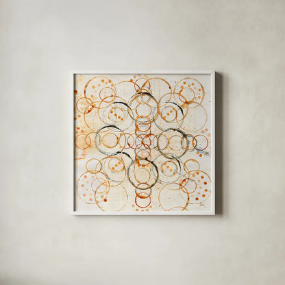 Henna Mandala I Crop by Melissa Averinos. Shown in a crisp white glass frame for a clean and minimalist style. Available as an archival giclee rolled canvas, fine art paper, or poster print. SKU 29697a.