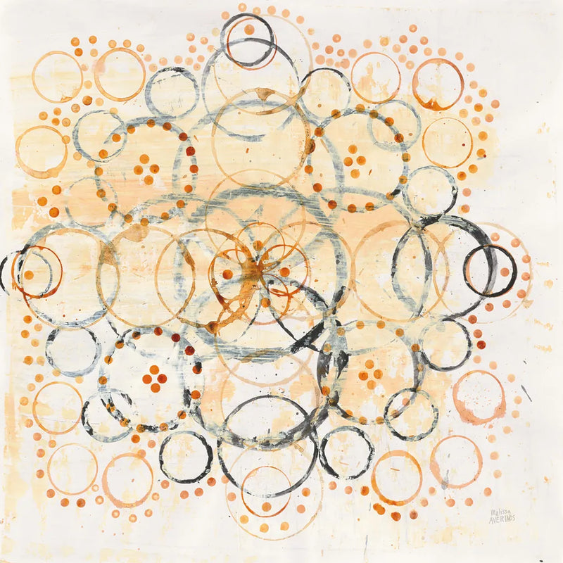 Henna Mandala II by Melissa Averinos. SKU 29112a. Archival Giclee Fine art print for wall decor.