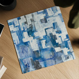 In Blue A Maze by Melissa Averinos. Shown as a detailed flat fine art print, highlighting archival giclee quality. Available as an archival giclee rolled canvas, fine art paper, or poster print. SKU 27613a.