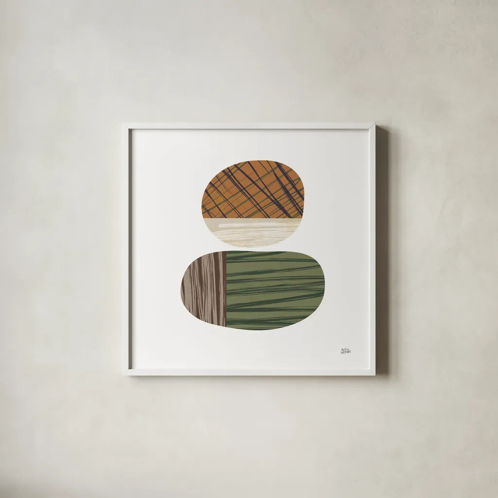 In Good Company II by Melissa Averinos. Shown in a crisp white glass frame for a clean and minimalist style. Available as an archival giclee rolled canvas, fine art paper, or poster print. SKU 57299a.
