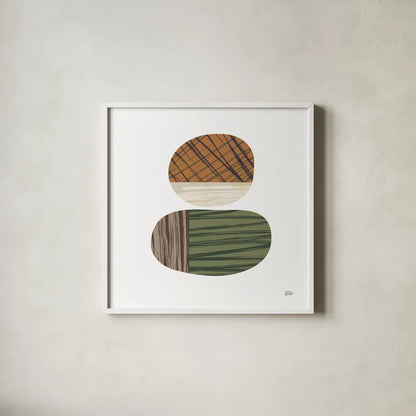 In Good Company II by Melissa Averinos. Shown in a crisp white glass frame for a clean and minimalist style. Available as an archival giclee rolled canvas, fine art paper, or poster print. SKU 57299a.