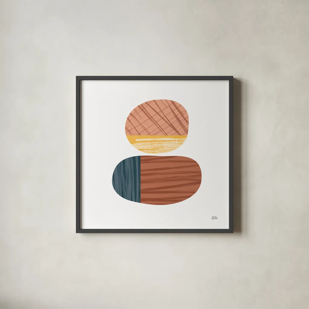 In Good Company II Pink by Melissa Averinos. Shown in a sleek black glass frame for a contemporary gallery look. Available as an archival giclee rolled canvas, fine art paper, or poster print. SKU 71367a.