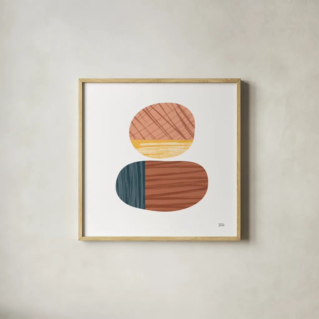 In Good Company II Pink by Melissa Averinos. Shown in a natural wood glass frame for a timeless modern aesthetic. Available as an archival giclee rolled canvas, fine art paper, or poster print. SKU 71367a.