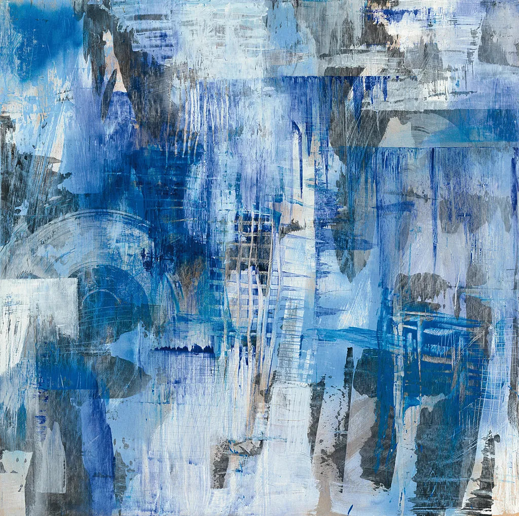Industrial Blue by Melissa Averinos. SKU 27610a. Archival Giclee Fine art print for wall decor.